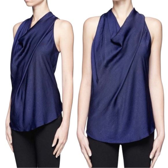 Helmut Lang Tops - Coma Draped Cowl Neck Sleeveless Top